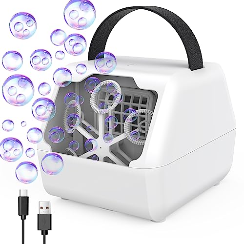Panamalar Blasenmaschine für Kinder, professionelle automatische Seifenblasenmaschine mit 400 ml großem Tank, 10.000 + Blasenblasen, Party im Freien Hochzeit Geschenk von PANAMALAR