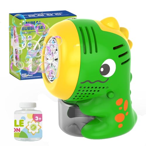 Panamalar Dinosaurier Blasenmaschine für Kinder, automatische Seifenblasenmaschine 5000+ Blase/Minute mit Lösung, Blasenmaschine im Freien Hochzeitsfest Geschenk - Grün Panamalar Dinosaurier Blasenmaschine für Kinder, automatische Seifenblasenmaschine 5000+ Blase/Minute mit Lösung, Blasenmaschine im Freien Hochzeitsfest Geschenk - Grün von PANAMALAR