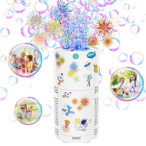 Panamalar Seifenblasenmaschine für Kinder, Seifenblasenmaschine 10.000+ Min Blasen mit wiederaufladbarem Batterie/80 ml Lösung, 13 Löcher für Partys im Freien, Hochzeiten von PANAMALAR
