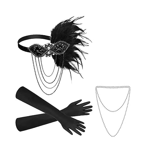 Funkelnde Strass-Kopfbedeckung, Feder-Kopfbedeckung, verführerisches gefiedertes Stirnband, bequem für Halloween-Singles-Partys von PANHDK