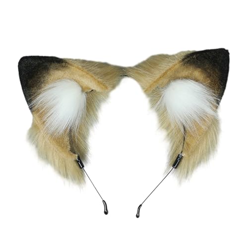 PANHDK 1-teiliges Stirnband-Set mit Wolfs- und Fuchs-Schwanz-Ohren-Haarreif, Halloween, Weihnachten, Kostümparty, Spielzeug, für Damen und Herren PANHDK 1-teiliges Stirnband-Set mit Wolfs- und Fuchs-Schwanz-Ohren-Haarreif, Halloween, Weihnachten, Kostümparty, Spielzeug, für Damen und Herren von PANHDK