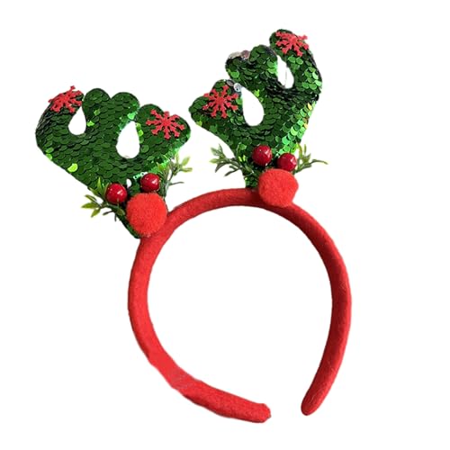 PANHDK Haarreif für Weihnachten, mit Pailletten, Live-Übertragung, Haarband, Neujahrs-Kopfbedeckung für Erwachsene, Teenager, Uni PANHDK Haarreif für Weihnachten, mit Pailletten, Live-Übertragung, Haarband, Neujahrs-Kopfbedeckung für Erwachsene, Teenager, Uni von PANHDK