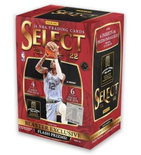 2021–2022 Panini Select Basketball-Sammelkarten-Box – 24 Basketballkarten pro Box – 6 Einsätze oder Preis-Parallels pro Box von PANINI AMERICA INC