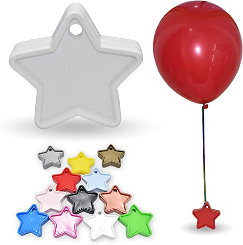 Pannu Design Heavy Duty Star Shape Gewichte für Helium Ballons, Mehrfarbige Gewichte für Geburtstagsparty-Dekoration, Babyparty und Jahrestag, 5 Stück (Weiß, 5 Stück) von PANNU DESIGN.CO.UK Celebrate Everyday