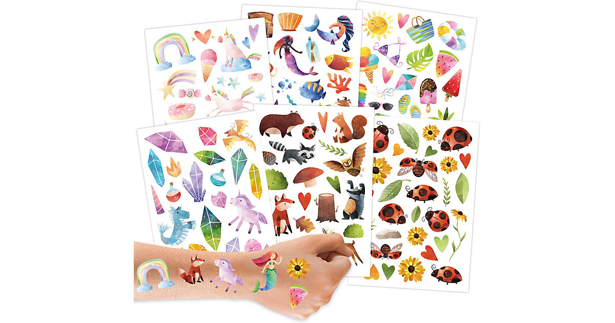 Tattoo Set, Wasserfarben Mädchen Tattoo Set, Wasserfarben Mädchen von PAPIERDRACHEN