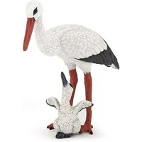 Spielfigur Storch mit Storchenjunges 7cm von PAPO SAS