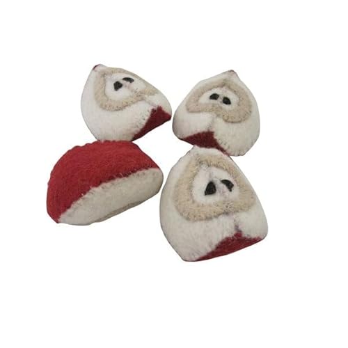 PAPOOSE TOYS Fruit en Laine Feutrée-6 Quartiers von Pomme, Mehrfarbig (PP043) von PAPOOSE TOYS