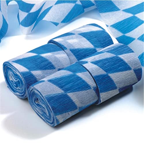 Krepp-Bänder 10 m x 5 cm "Bayrisch Blau" schwer entflammbar Krepp-Bänder 10 m x 5 cm "Bayrisch Blau" schwer entflammbar von PAPSTAR