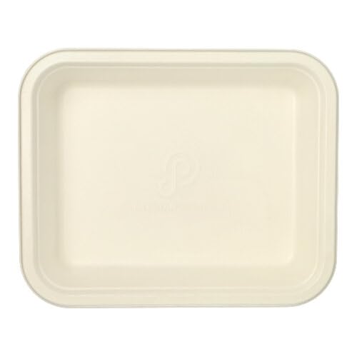 PAPSTAR 100 Gastronorm-Behälter GN 1/2 Zuckerrohr, PLA beschichtet eckig 4 l 6,5 cm x 32,5 cm x 26,5 cm Weiss von PAPSTAR
