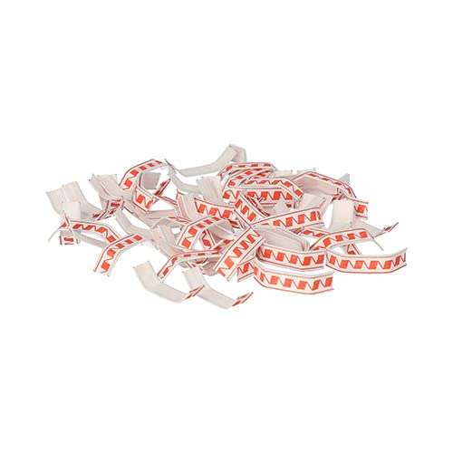 PAPSTAR 20000 Verschluss-Clips, drahtverstärktes Papier 3,4 x 0,8 cm rot/Weiss von PAPSTAR