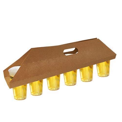 PAPSTAR 30 Tragetabletts, Pappe Pure 12 cm x 9,5 cm x 62 cm braun für 6 Trinkbecher PAPSTAR 30 Tragetabletts, Pappe Pure 12 cm x 9,5 cm x 62 cm braun für 6 Trinkbecher von PAPSTAR