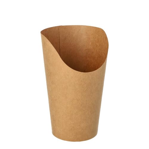 PAPSTAR 500 Wrap Cups, Pappe 470 ml 13,4 cm x 6 cm x 8 cm braun von PAPSTAR
