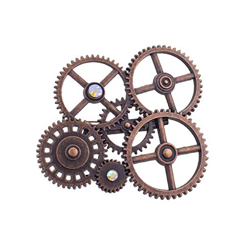 PAPSTAR NEU Brosche Steampunk Zahnräder, zum Anstecken von PAPSTAR