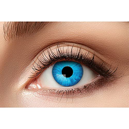 PAPSTAR NEU Kontaktlinsen Electro Blue Farblinsen Elektro blau von PAPSTAR