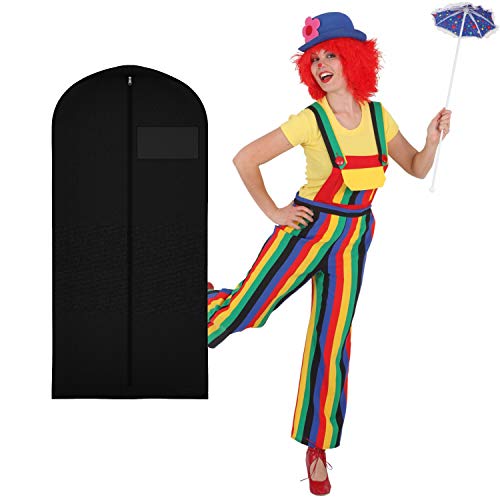 WOOOOZY Damen-Kostüm Clown Latzhose bunt, Gr. 40-42 - inklusive praktischem Kleidersack WOOOOZY Damen-Kostüm Clown Latzhose bunt, Gr. 40-42 - inklusive praktischem Kleidersack von PAPSTAR