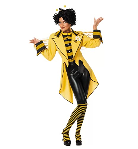 WOOOOZY Damen-Kostüm Frack Bienenkönigin, Gr. 36 - inklusive praktischem Kleidersack von PAPSTAR