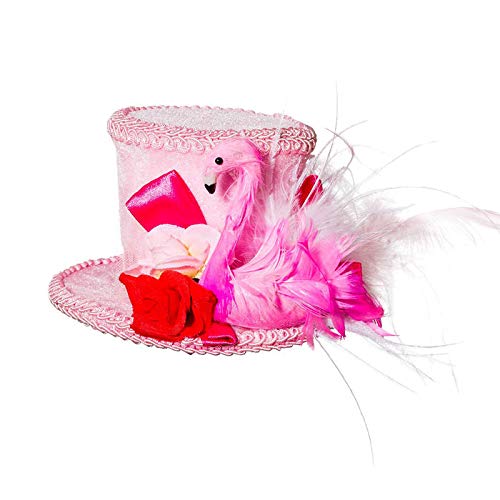 WOOOOZY Hut Mini-Zylinder Flamingo mit Haarclips von PAPSTAR