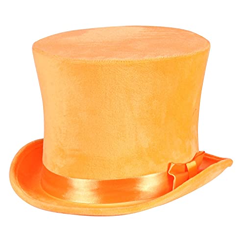 WOOOOZY NEU Hut Zylinder Flair Deluxe, neon-orange, Samtzylinder für Kopfweiten 59-60cm von PAPSTAR