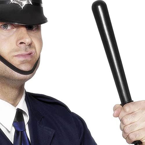 WOOOOZY NEU Schlagstock für Polizisten, ca. 33cm, schwarz, mit Quitsche von PAPSTAR