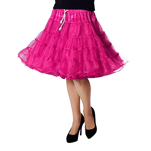 WOOOOZY Petticoat-Deluxe, mehrlagig, Knielang, pink von PAPSTAR