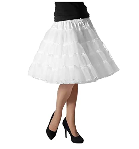 WOOOOZY Petticoat-Deluxe, mehrlagig, Knielang, weiß von PAPSTAR