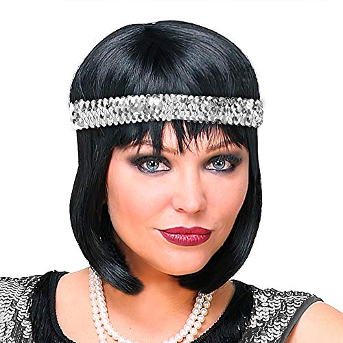 WOOOOZY Stirnband aus Pailletten, Silber von PAPSTAR