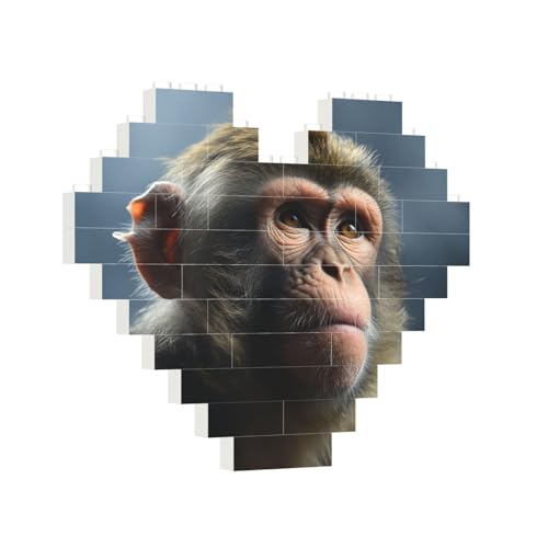 Baustein-Puzzle, Herz, Affe, Baustein-Puzzle, Puzzles für Erwachsene, personalisiertes Fotoblock-Puzzle, Heimdekoration, 3D-Ziegel-Puzzle für Damen und Herren Baustein-Puzzle, Herz, Affe, Baustein-Puzzle, Puzzles für Erwachsene, personalisiertes Fotoblock-Puzzle, Heimdekoration, 3D-Ziegel-Puzzle für Damen und Herren von PAQOLSMCKR