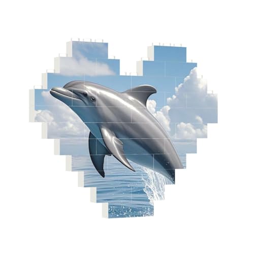 Baustein-Puzzle, Herz, Delfin, Baustein-Puzzle, Puzzles für Erwachsene, personalisiertes Fotoblock-Puzzle, Heimdekoration, 3D-Stein-Puzzle für Damen und Herren Baustein-Puzzle, Herz, Delfin, Baustein-Puzzle, Puzzles für Erwachsene, personalisiertes Fotoblock-Puzzle, Heimdekoration, 3D-Stein-Puzzle für Damen und Herren von PAQOLSMCKR