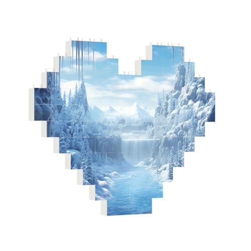Baustein-Puzzle, Herz, Schnee, Eiswelt, Baustein-Puzzle, Puzzles für Erwachsene, personalisiertes Fotoblock-Puzzle, Heimdekoration, 3D-Stein-Puzzle für Damen und Herren Baustein-Puzzle, Herz, Schnee, Eiswelt, Baustein-Puzzle, Puzzles für Erwachsene, personalisiertes Fotoblock-Puzzle, Heimdekoration, 3D-Stein-Puzzle für Damen und Herren von PAQOLSMCKR