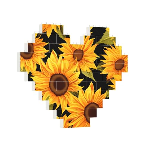 Baustein-Puzzle, Herz, Sonnenblume, Blumen, Baustein-Puzzle, Puzzles für Erwachsene, personalisiertes Fotoblock-Puzzle, Heimdekoration, 3D-Ziegel-Puzzle für Damen und Herren Baustein-Puzzle, Herz, Sonnenblume, Blumen, Baustein-Puzzle, Puzzles für Erwachsene, personalisiertes Fotoblock-Puzzle, Heimdekoration, 3D-Ziegel-Puzzle für Damen und Herren von PAQOLSMCKR