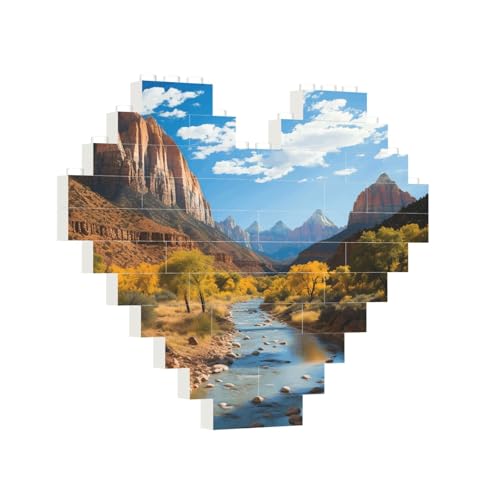 Baustein-Puzzle, Herz, Zion-Nationalpark, Puzzle, Puzzles für Erwachsene, personalisiertes Fotoblock-Puzzle, Heimdekoration, 3D-Stein-Puzzle für Damen und Herren Baustein-Puzzle, Herz, Zion-Nationalpark, Puzzle, Puzzles für Erwachsene, personalisiertes Fotoblock-Puzzle, Heimdekoration, 3D-Stein-Puzzle für Damen und Herren von PAQOLSMCKR
