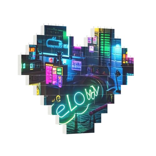Baustein-Puzzle, Herz, leuchtet im Dunkeln, Baustein-Puzzle, Puzzles für Erwachsene, personalisiertes Fotoblock-Puzzle, Heimdekoration, 3D-Stein-Puzzle für Damen und Herren Baustein-Puzzle, Herz, leuchtet im Dunkeln, Baustein-Puzzle, Puzzles für Erwachsene, personalisiertes Fotoblock-Puzzle, Heimdekoration, 3D-Stein-Puzzle für Damen und Herren von PAQOLSMCKR