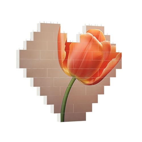 Baustein-Puzzle, Herz, orangefarbene Blumen, Baustein-Puzzle, Puzzles für Erwachsene, personalisiertes Fotoblock-Puzzle, Heimdekoration, 3D-Ziegel-Puzzle für Damen und Herren Baustein-Puzzle, Herz, orangefarbene Blumen, Baustein-Puzzle, Puzzles für Erwachsene, personalisiertes Fotoblock-Puzzle, Heimdekoration, 3D-Ziegel-Puzzle für Damen und Herren von PAQOLSMCKR