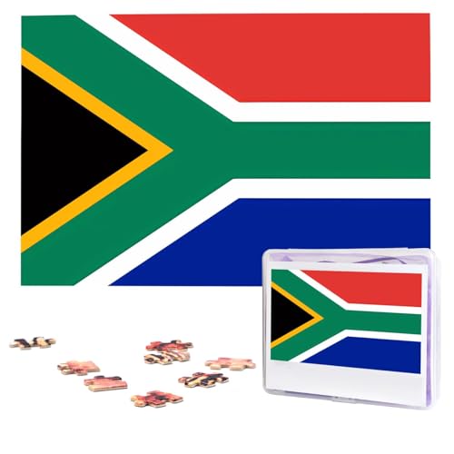 Puzzles, 1000 Teile, personalisierbar, Südafrika-Flagge, Puzzle, anspruchsvolles Bild mit Aufbewahrungstasche, Fotopuzzle für Erwachsene, Hochzeit (75 x 50 cm) von PAQOLSMCKR
