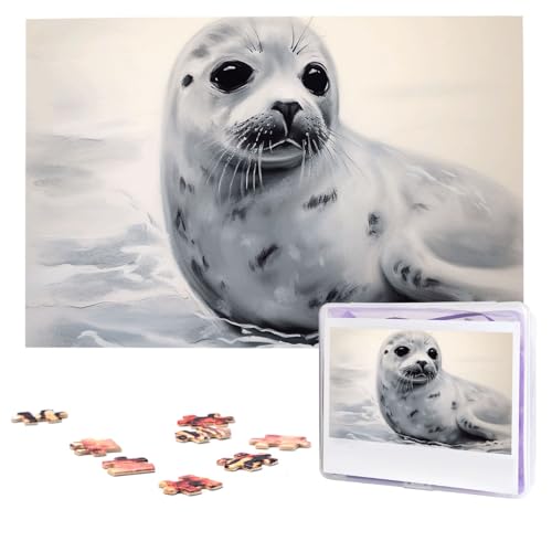 Puzzles, 1000 Teile, personalisiertes Puzzle, Harfe, Siegel, Malpuzzle, anspruchsvolles Bild mit Aufbewahrungstasche, Fotopuzzle für Erwachsene, Hochzeit (75 x 50 cm) von PAQOLSMCKR