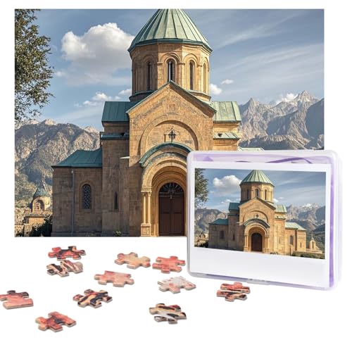 Puzzles, 500 Teile, personalisierbar, armenische Kirche, Puzzle, herausforderndes Bild mit Aufbewahrungstasche, Fotopuzzle für Erwachsene, Hochzeit (75 x 50 cm) von PAQOLSMCKR