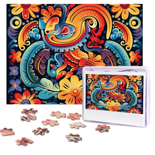 Puzzles, 500 Teile, personalisierbar, mexikanisches Puzzle, anspruchsvolles Bild mit Aufbewahrungstasche, Fotopuzzle für Erwachsene, Hochzeit (75 x 50 cm) von PAQOLSMCKR