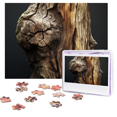 Puzzles, 500 Teile, personalisiertes Puzzle, Baumstamm-Puzzle, herausforderndes Bild mit Aufbewahrungstasche, Fotopuzzle für Erwachsene, Hochzeit (75 x 50 cm) von PAQOLSMCKR