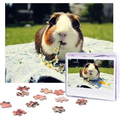 Puzzles, Meerschweinchen-Puzzle, anspruchsvolles Bild mit Aufbewahrungstasche, Fotopuzzle für Erwachsene, Hochzeit, 52 x 38 cm, 500 Teile von PAQOLSMCKR