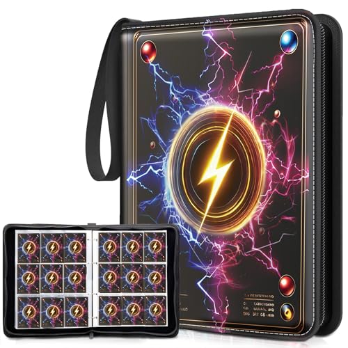 Sammelkarten Album, 990 Karten Sammelalbum 55 Seiten, Wasserdicht PU Sammelalbum Reißverschluss Binder für Sammelkarten, MTG Karten Heft für Spielkarten, Sportkarten, Yugioh etc.V2 Sammelkarten Album, 990 Karten Sammelalbum 55 Seiten, Wasserdicht PU Sammelalbum Reißverschluss Binder für Sammelkarten, MTG Karten Heft für Spielkarten, Sportkarten, Yugioh etc.V2 von PARPAT