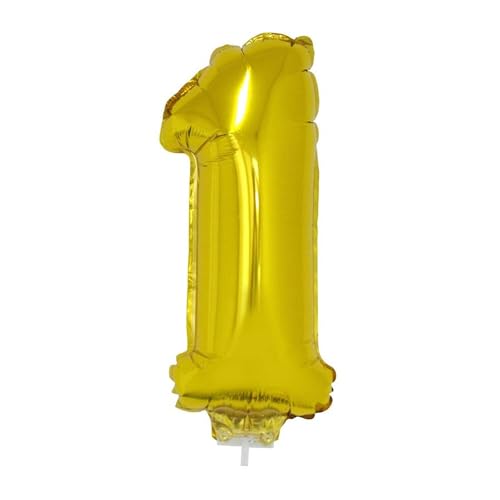 PARTY DISCOUNT NEU Mini-Folienballon am Papierstäbchen, Zahl 1, Gold, ca. 40cm PARTY DISCOUNT NEU Mini-Folienballon am Papierstäbchen, Zahl 1, Gold, ca. 40cm von PARTY DISCOUNT