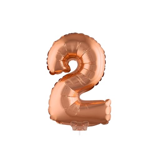 PARTY DISCOUNT NEU Mini-Folienballon am Papierstäbchen, Zahl 2, rosé-Gold/Kupfer, ca. 40cm PARTY DISCOUNT NEU Mini-Folienballon am Papierstäbchen, Zahl 2, rosé-Gold/Kupfer, ca. 40cm von PARTY DISCOUNT