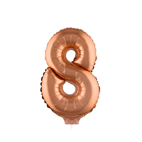 PARTY DISCOUNT NEU Mini-Folienballon am Papierstäbchen, Zahl 8, rosé-Gold/Kupfer, ca. 40cm PARTY DISCOUNT NEU Mini-Folienballon am Papierstäbchen, Zahl 8, rosé-Gold/Kupfer, ca. 40cm von PARTY DISCOUNT