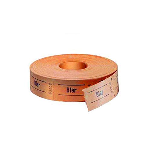 PARTY DISCOUNT® Rollen-Gutscheine Bier, 1000 Abrisse, orange von PARTY DISCOUNT