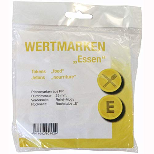 PARTY DISCOUNT® Wertmarken-Chips Essen, gelb, 100 STK. von PARTY DISCOUNT