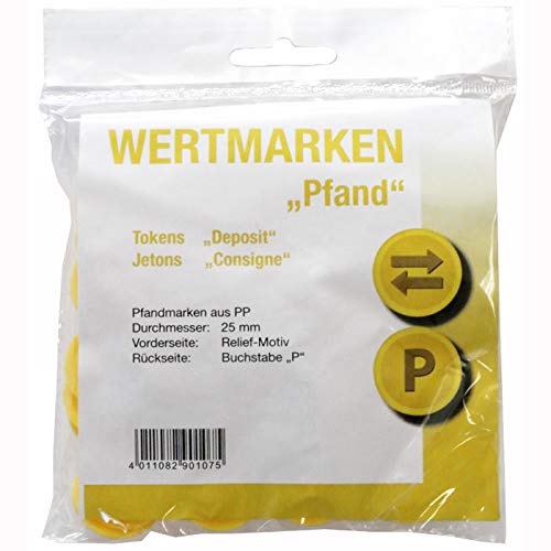PARTY DISCOUNT® Wertmarken-Chips Pfand, gelb, 500 STK. von PARTY DISCOUNT