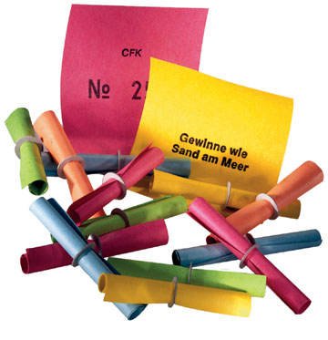 PARTY DISCOUNT ® Röllchenlose Treffer bunt Nummer 1-100 - Spar-Pack von PARTY DISCOUNT