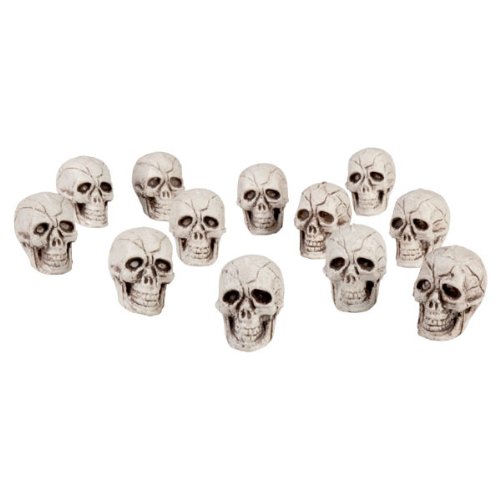 PARTY DISCOUNT ® Totenschädel mini, 4 x 3 cm - 12 Stück im Beutel von PARTY DISCOUNT