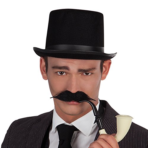PARTY DISCOUNT Bart Detektiv, schwarz von PARTY DISCOUNT