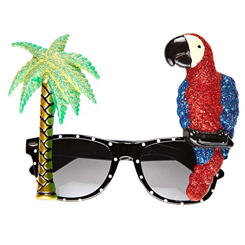 PARTY DISCOUNT Brille Tropicana, mit Palme und Papagei von PARTY DISCOUNT